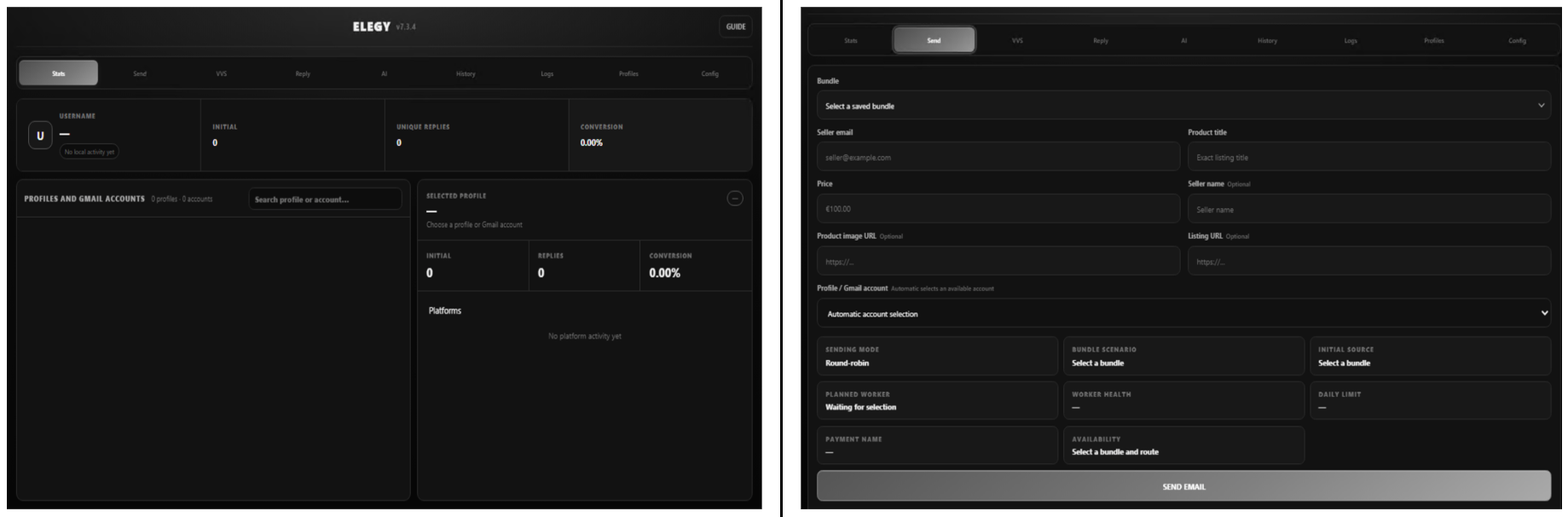 Operator workflow: statistics, manual outreach