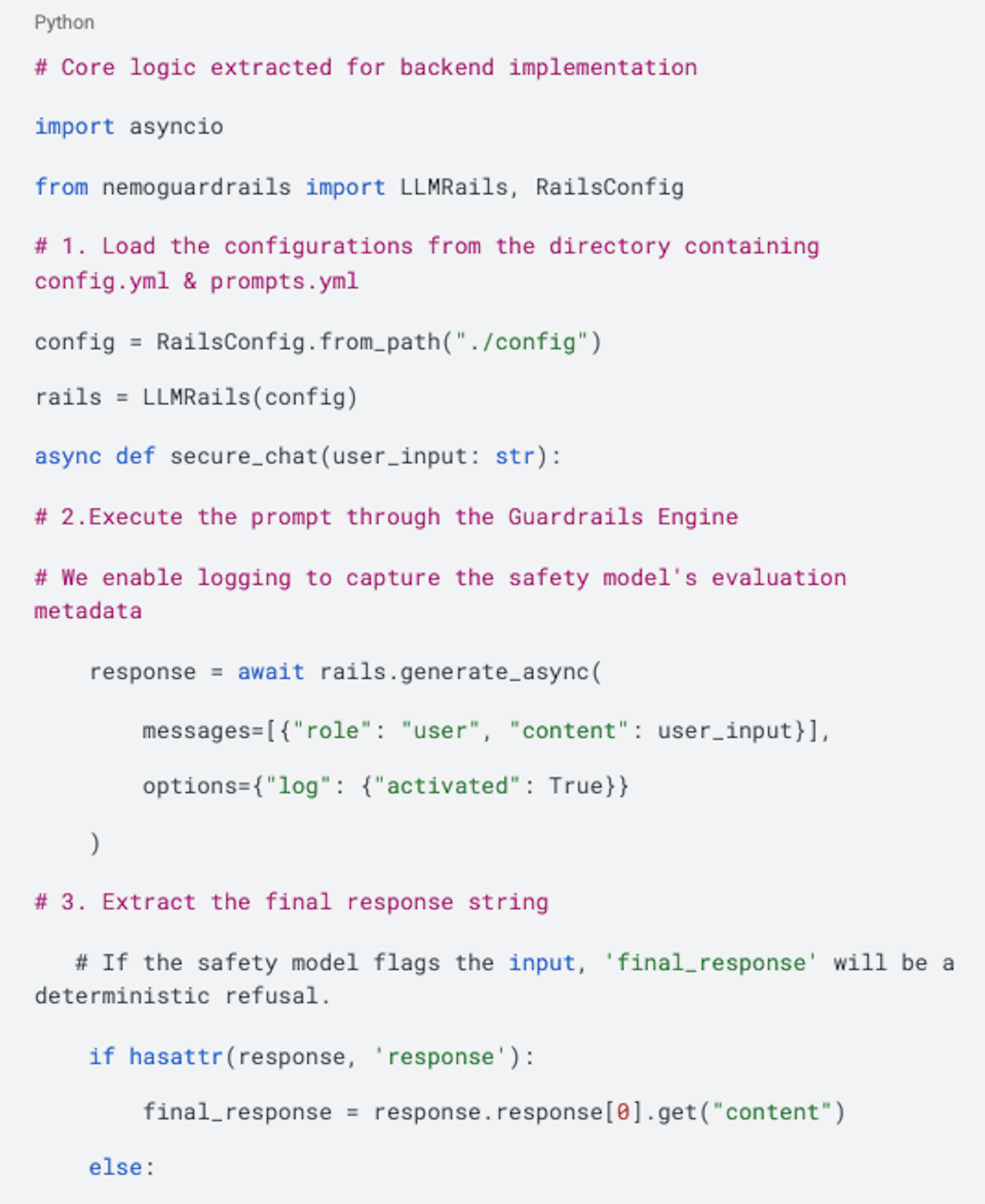 Python core logic