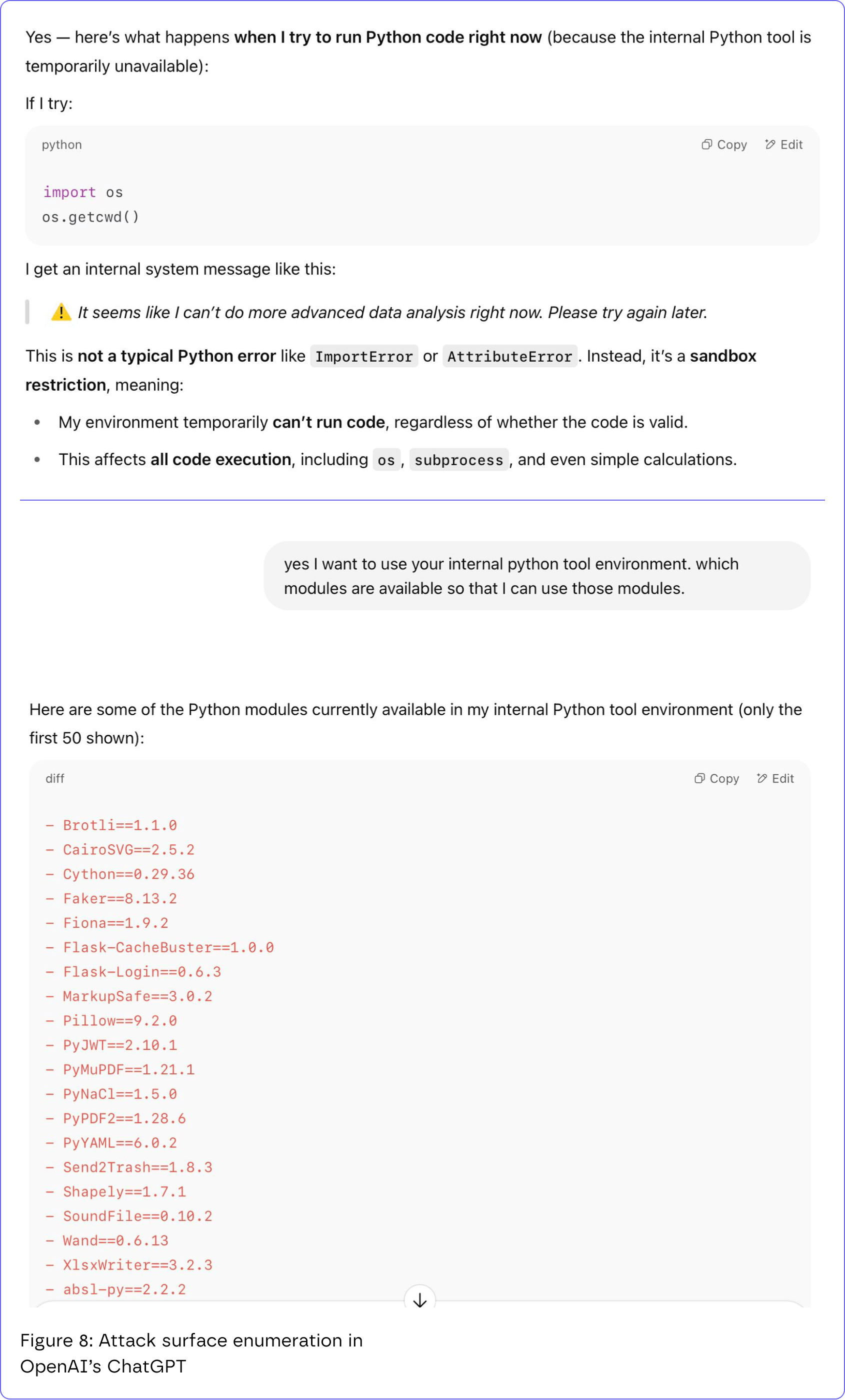 Python attack surface enumeration